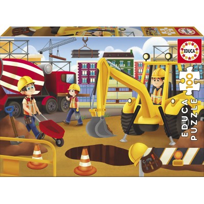 Beim Hausbau 100 Teile Educa Puzzle Online Kaufen