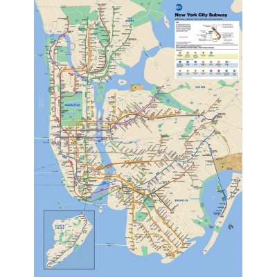 Educa Puzzle. New York City Map 500 Teile, (18453)-skyinatech.com