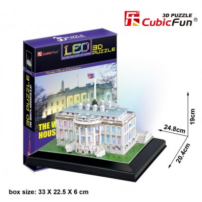 Cubic-Fun-L504H 3D Puzzle mit LED - Weißes Haus, Washington