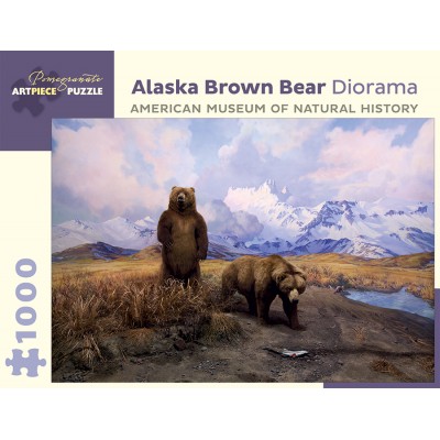 Puzzle Pomegranate-AA940 Alaska Brown Bear Diorama - American Museum of Natural History