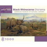 Puzzle  Pomegranate-AA955 Black Rhinoceros Diorama - Northwestern Slope of Mount Kenya, Kenya