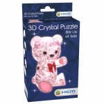  HCM-Kinzel-59192 Crystal Puzzle - Bär Lily Rosa