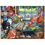 Puzzle  Cobble-Hill-88019 XXL Teile - Cats Retreat