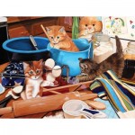 Puzzle   Julie Bauknecht - Kittens in the Kitchen