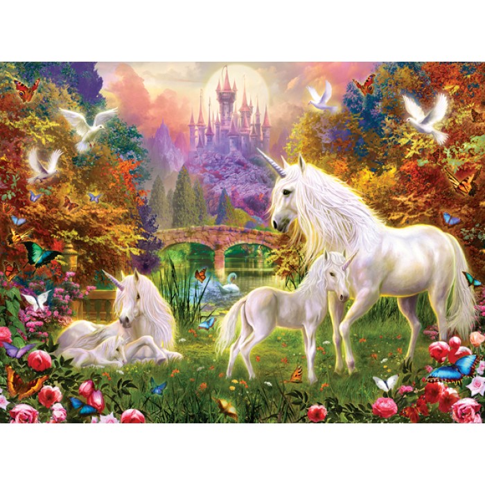 Puzzle  Sunsout-15963 Jan Patrik Krasny - Castle Unicorns