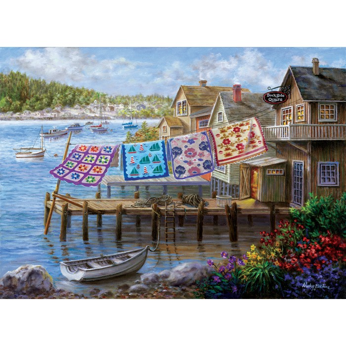 Puzzle  Sunsout-19271 XXL Teile - Dockside Steppdecken