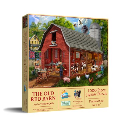 Puzzle Sunsout-23037 Die Alte Rote Scheune