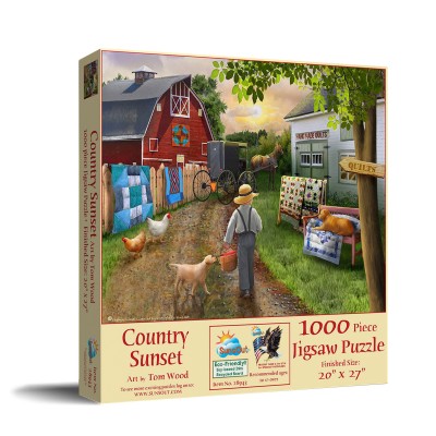 Puzzle Sunsout-28943 Country Sunset