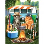 Puzzle  Sunsout-29762 XXL Teile - Camping-Kumpels