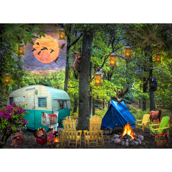 Puzzle  Sunsout-30152 XXL Teile - Summertime Camping