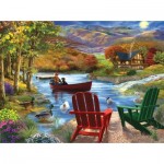Puzzle  Sunsout-31504 Bigelow Illustrations -  Lake Life