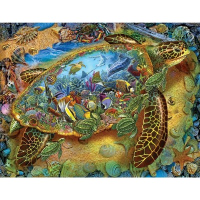Puzzle Sunsout-39286 Lewis T. Johnson - Sea Turtle World