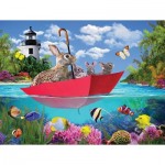 Puzzle  Sunsout-72036 Familien-Kreuzfahrt