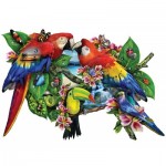 Puzzle  Sunsout-95278 Lori Schory - Parrots in Paradise