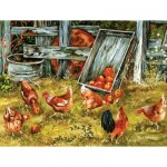 Puzzle   XXL Teile - Pickin Chickens