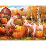 Puzzle   XXL Teile - Pigs & Pumpkins