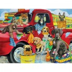 Puzzle   XXL Teile - Puppy Car Wash