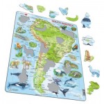  Larsen-A25-ES Rahmenpuzzle - Südamerika (auf Spanisch)
