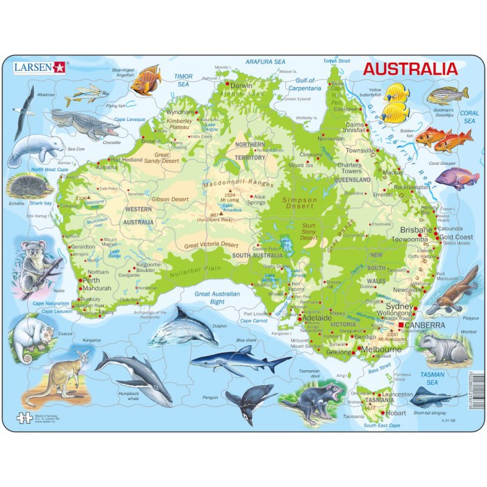 Larsen-A31-DE Rahmenpuzzle - Australien