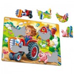  Larsen-BM7 Rahmenpuzzle - Kinder auf dem Bauernhof