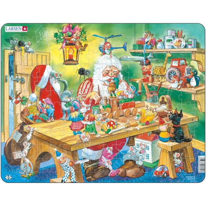 Larsen-EA2 Rahmenpuzzle - Die Werkstatt des Weihnachtsmannes