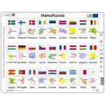  Larsen-GP2-IT Rahmenpuzzle - MemoPuzzle - Names, Flags and Capitals of 27 EU Member States (Italian)