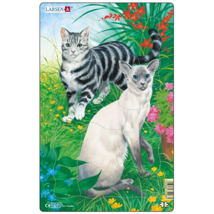  Larsen-H17-1 Rahmenpuzzle - Katzen