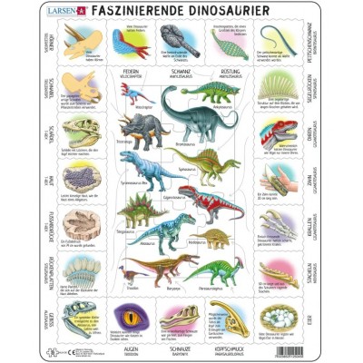Larsen-HL9-DE Rahmenpuzzle - Dinosaurier