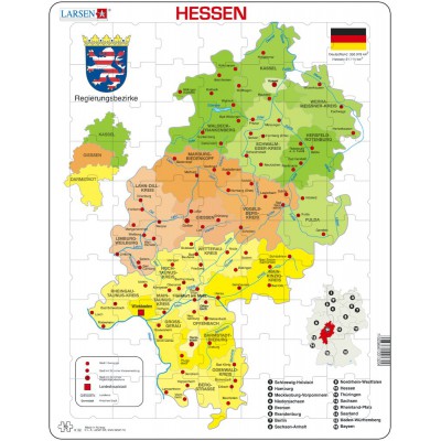 Larsen-K32-DE Rahmenpuzzle - Hessen