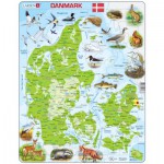  Larsen-K78-DK Rahmenpuzzle - Dänemark (auf Dänisch)