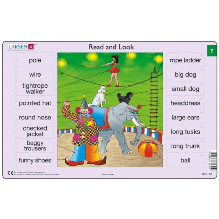 Larsen-RA04-EN-7-8 Rahmenpuzzle - Read and Look 07-08 (auf Englisch)