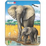  Larsen-V4-3 Rahmenpuzzle - Elefanten