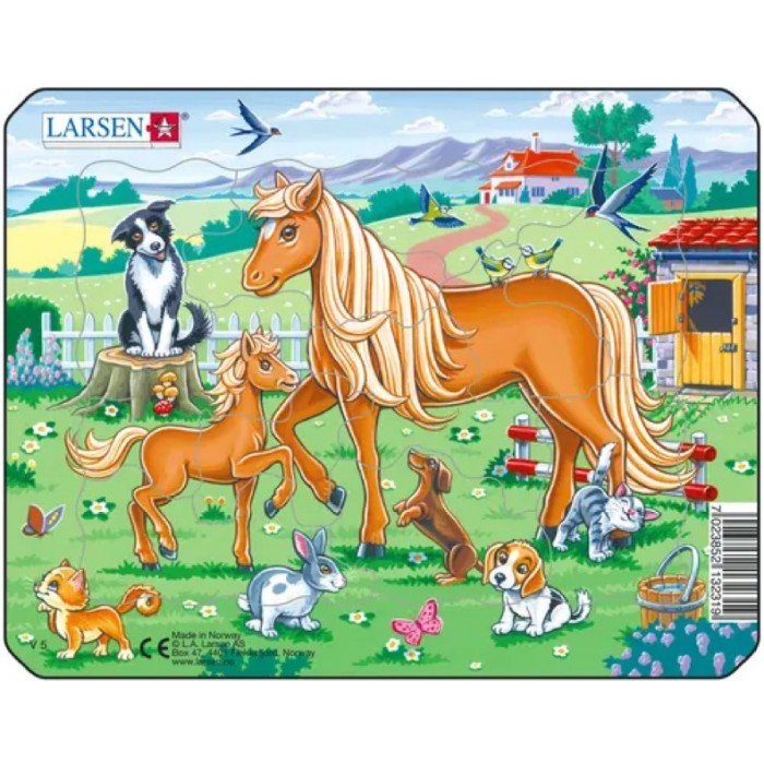 Larsen-V5-1 Rahmenpuzzle - Ponies & Friends