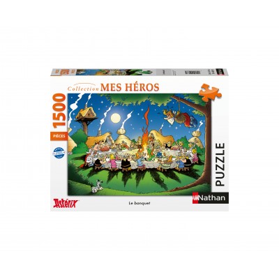 Puzzle Nathan-00937 Asterix und Obelix: Das Bankett