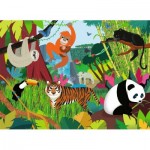 Puzzle  Nathan-86176 XXL Teile - Jungle Animals