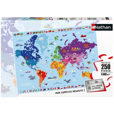 Puzzle Nathan-86883 XXL Teile - World Map