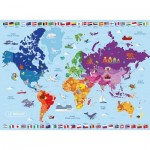 Puzzle   XXL Teile - World Map