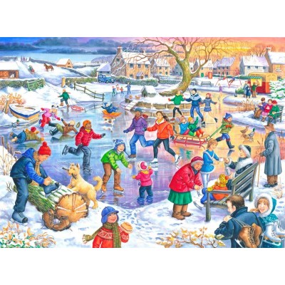 Puzzle The-House-of-Puzzles-3091 XXL Teile - Ice Skating
