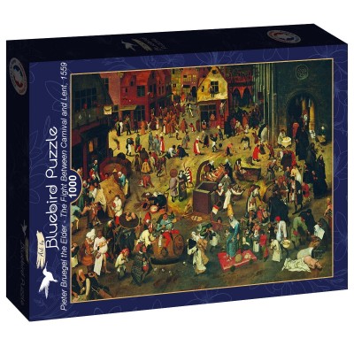 Puzzle Art-by-Bluebird-F-60314 Pieter Bruegel the Elder - The Fight Between Carnival and Lent, 1559