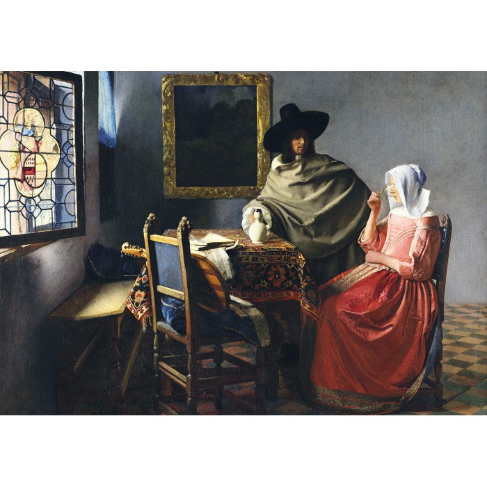 Johannes Vermeer - The Glass of Wine, 1661