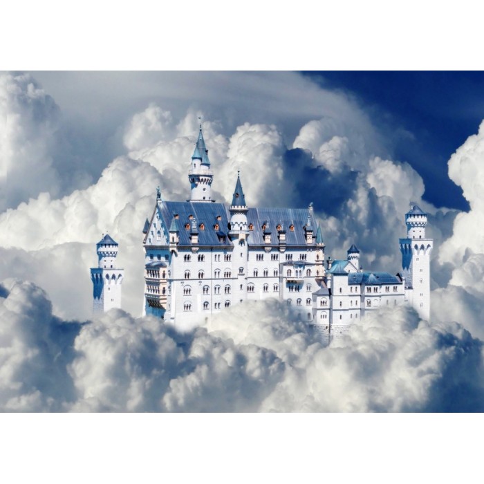 Neuschwanstein Castle in Clouds