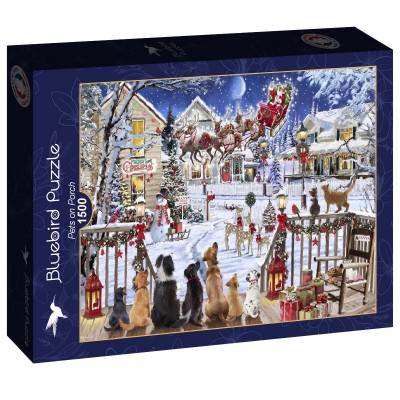 Puzzle Bluebird-Puzzle-F-90534 Pets on Porch