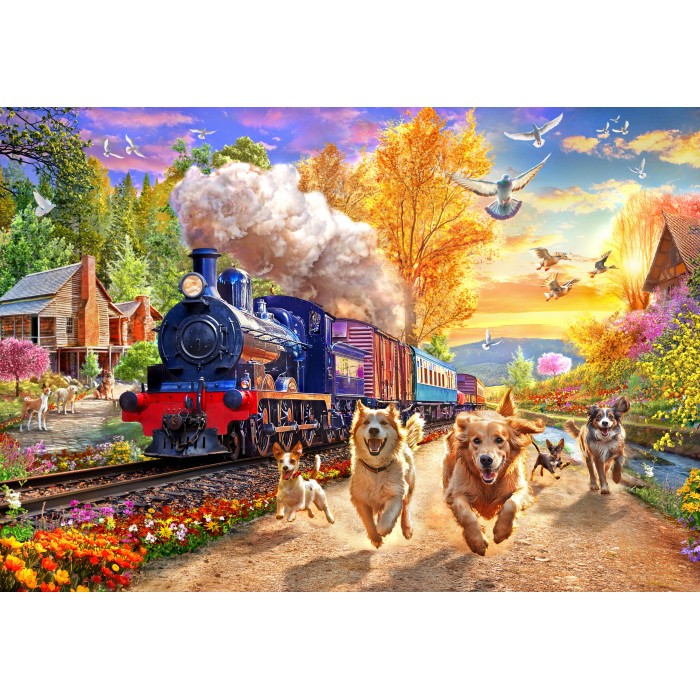 Puzzle  Bluebird-Puzzle-F-90985 Dem Zug Folgen