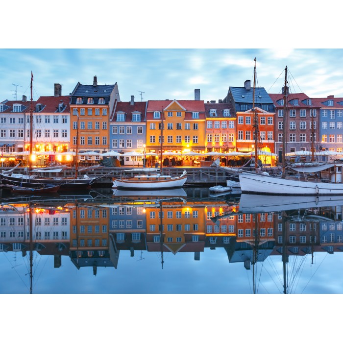 Puzzle  Bluebird-Puzzle-F-90992 Nyhavn bei Sonnenuntergang - Kopenhagen