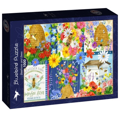 Puzzle Bluebird-Puzzle-F-90996 Bienenstöcke und Bienen