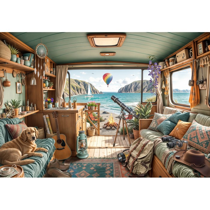 Puzzle  Bluebird-Puzzle-F-91012 Camping Küste
