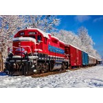 Puzzle   Red Train In The Snow