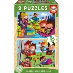  2 Holzpuzzles - Kirmes
