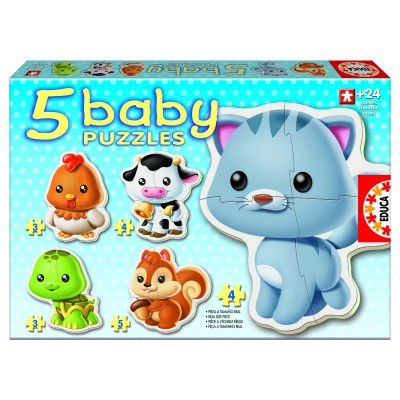 Educa-13473 5 Babypuzzles - Tiere