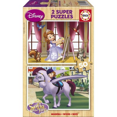 Educa-15915 2 Holzpuzzles - Sofia the First
